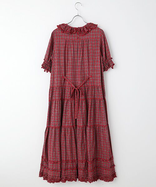 セール】 タータンチェックワンピース （ロング・マキシ丈ワンピース
