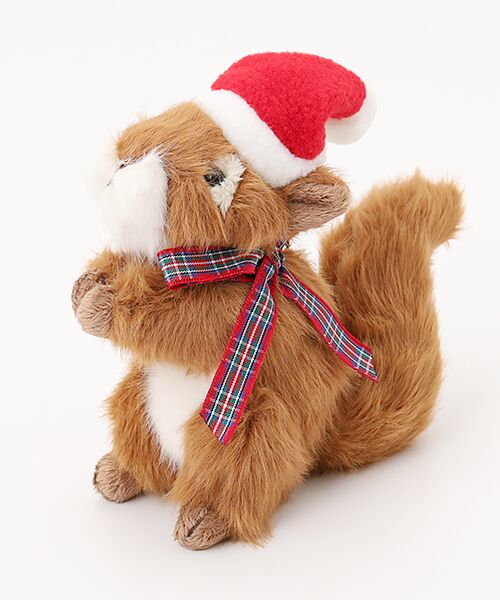 セール】 クリスマスりすぬいぐるみコサージュ （ブローチ・コサージュ