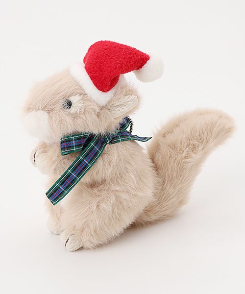 セール】 クリスマスりすぬいぐるみコサージュ （ブローチ・コサージュ