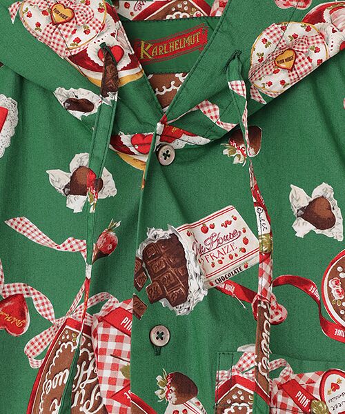 スウィートメモリーズプリントフードブラウス （シャツ・ブラウス