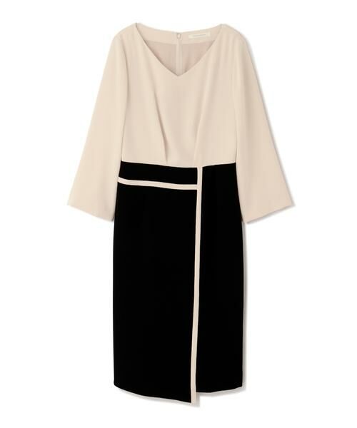 セール】 ◇バイカラーブロックワンピース （ミニ丈・ひざ丈ワンピース