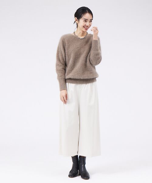 セール】 サテンワイドクロップドパンツ （ショート・ハーフ・半端丈