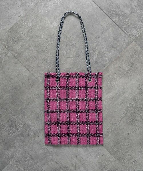 セール】 チェックツイードトートバッグ （その他小物）｜QUEENS COURT