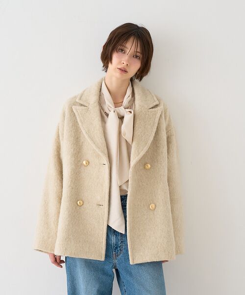 追加4】【一部店舗限定】ラメシャギースライバーPコート/ピーコート