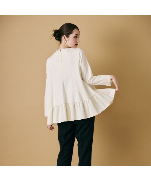 セール】 胸元フラワー×レースブラウス （シャツ・ブラウス）｜Rose