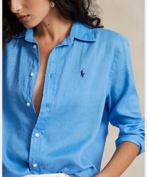 リラックスド フィット リネン シャツ （シャツ・ブラウス）｜POLO