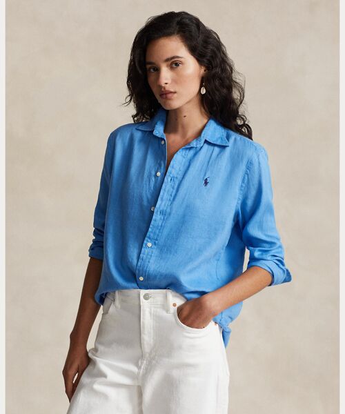 リラックスド フィット リネン シャツ （シャツ・ブラウス）｜POLO