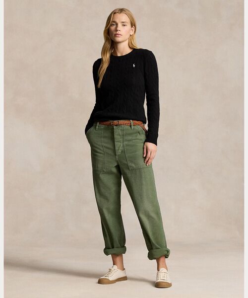 ケーブルニット ウールカシミヤ セーター （ニット・セーター）｜POLO