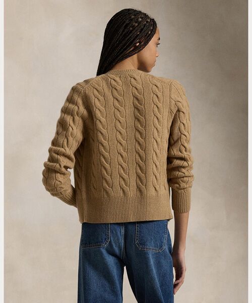 ケーブルニット ウールカシミヤ カーディガン （カーディガン・ボレロ