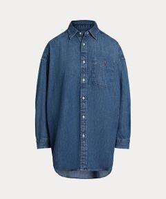 クロップド ボクシー デニム シャツ （シャツ・ブラウス）｜POLO RALPH