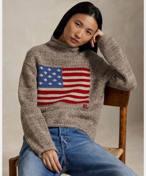 セール】 フラッグ ウールブレンド タートルネック セーター （ニット