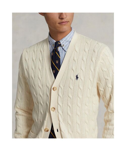 ケーブルニット コットン カーディガン （カーディガン・ボレロ