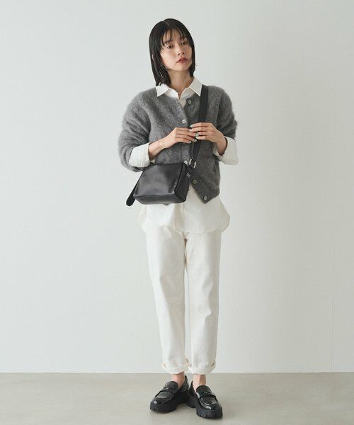 レザースクエアショルダーバッグ （ショルダーバッグ）｜russet