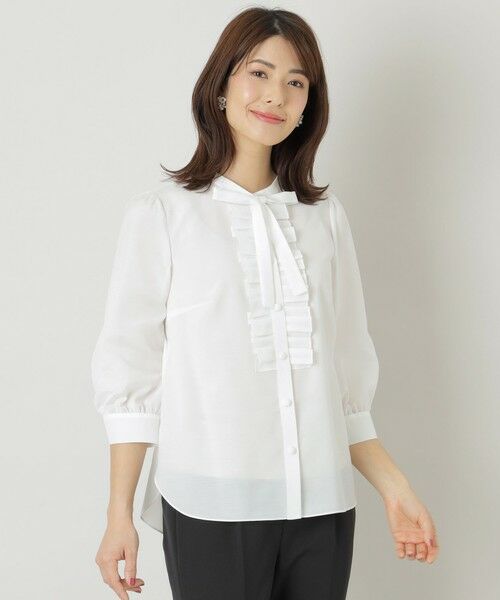 セール】 ブライトクロス タックフリルブラウス （シャツ・ブラウス