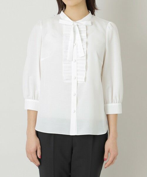 セール】 ブライトクロス タックフリルブラウス （シャツ・ブラウス