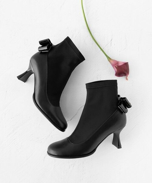 セール】 BACK RIBBON SHORTBOOTS ショートブーツ （ブーツ（ショート