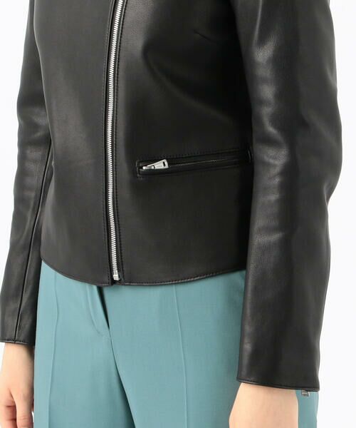 ラムレザー ノーカラージャケット （レザーブルゾン・ジャケット