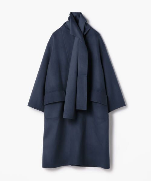 セール】 ウールダブルフェイス ストール付きコート （その他アウター