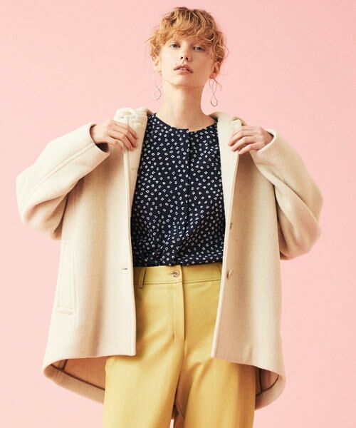 セール】 ウールストレッチ フーデッドショートコート （その他