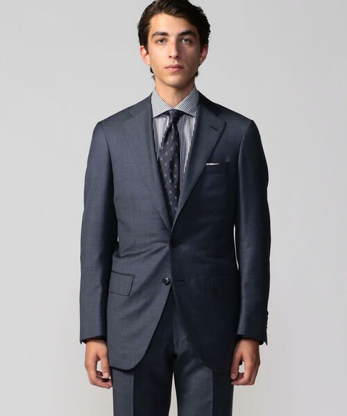 セール】 Super170'sウールシルクツイル 段返り3Bスーツ LORO PIANA