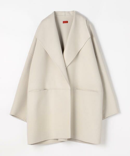 ダブルフェイスメルトン オープンカラーショートコート （その他