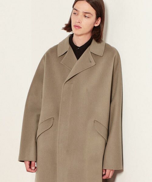 セール】 ウールダブルフェイス ダブルブレストコート （ステンカラー