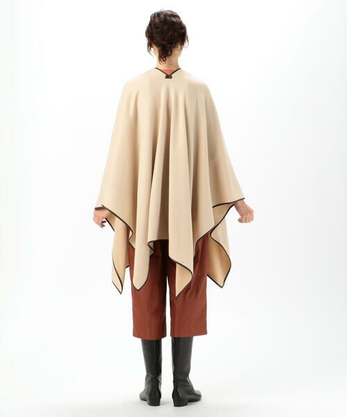 セール】 ウールコットンダブルフェイス ポンチョ （ポンチョ
