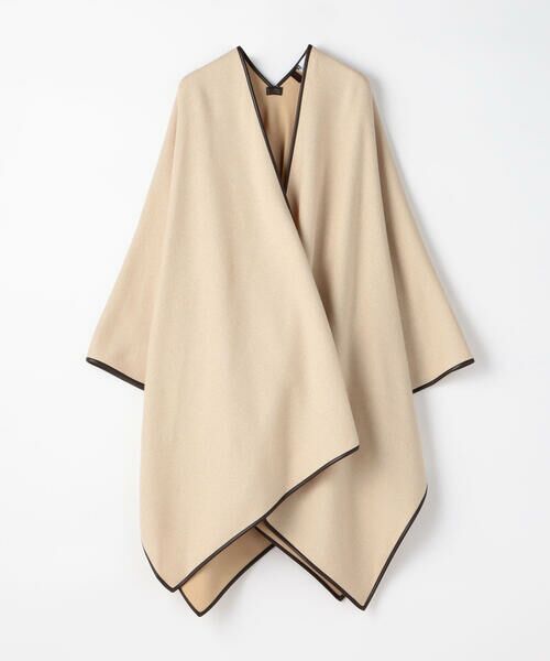 セール】 ウールコットンダブルフェイス ポンチョ （ポンチョ