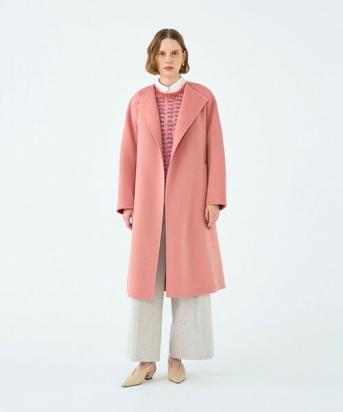 プレミアムウールリバー ノーカラーコート （その他アウター