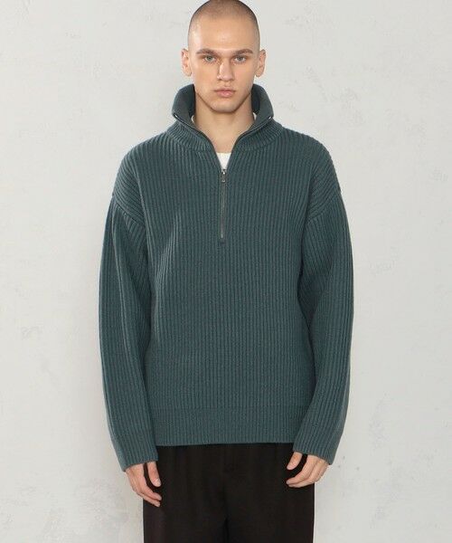 セール】 ファインウール ハーフジッププルオーバーニット （ニット