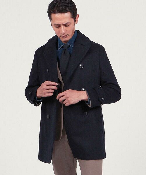 セール】 ウールカシミヤビーバー ダブルブレステッドコート