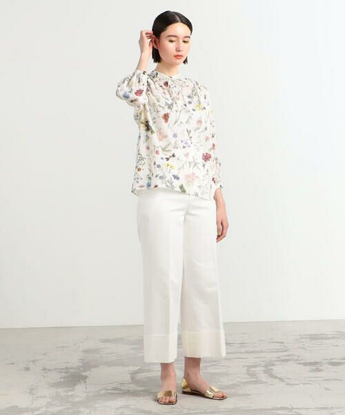 セール】 ボタニカルリベルラプリント ボウタイブラウス （シャツ