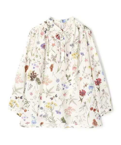 セール】 ボタニカルリベルラプリント ボウタイブラウス （シャツ