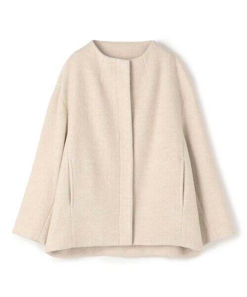 セール】 ウールパイルミルド ビルドネックショートコート （その他