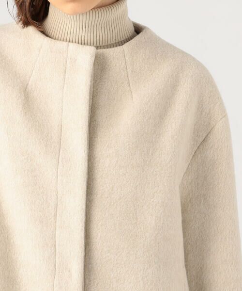 セール】 ウールパイルミルド ビルドネックショートコート （その他