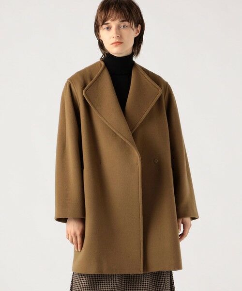セール】 ウールカシミヤダブルフェイス ビックカラーコート （その他