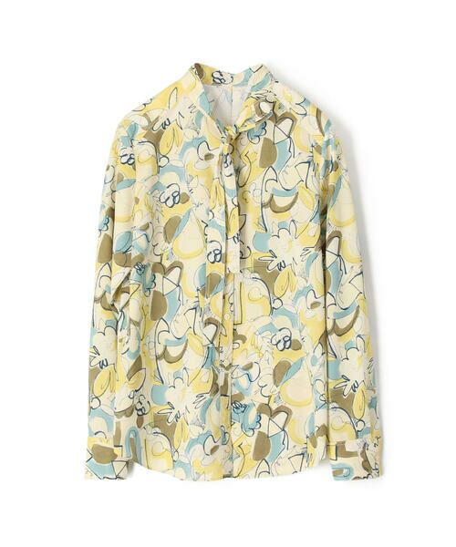セール】 メロウフラワープリント ボウタイブラウス （シャツ