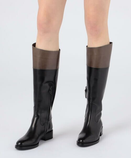 セール】 SARTORE バイカラー レザーロングブーツ （ブーツ（ロング丈