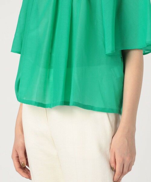 セール】 コットンシルク ワイドスリーブブラウス （シャツ・ブラウス