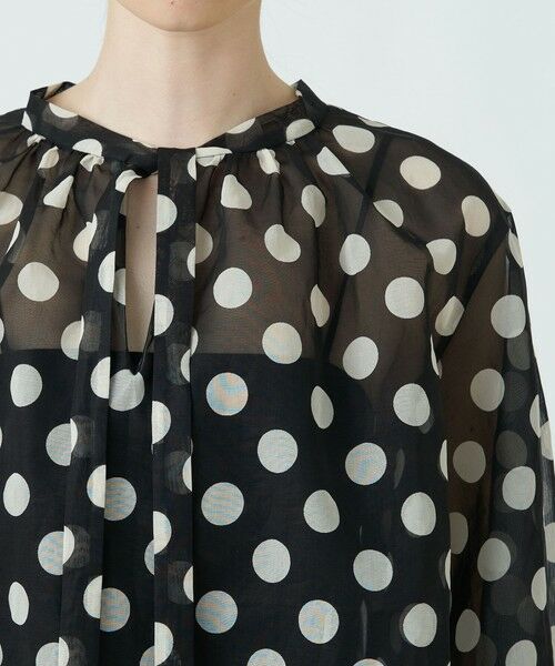 セール】 コインドットオーガンジー ボウタイブラウス （シャツ