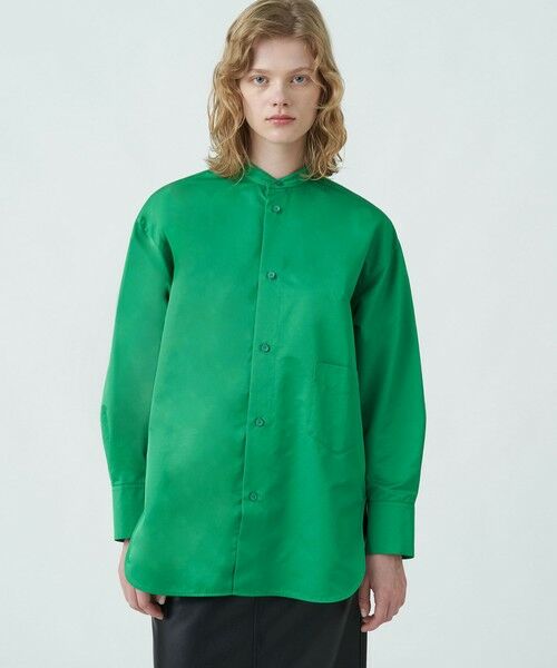 セール】 ポリエステルコットン バンドカラーシャツ （シャツ