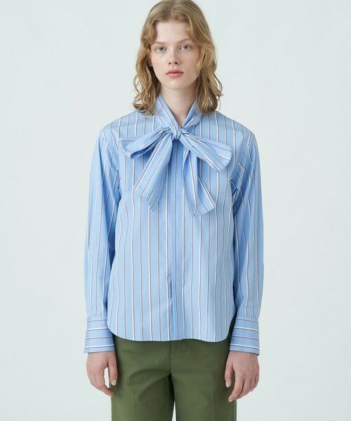 セール】 ファインブロード ボウタイブラウス （シャツ・ブラウス