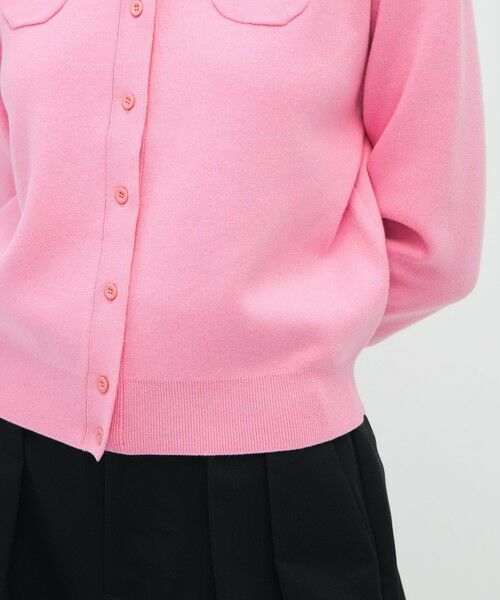 コットンカシミヤ クルーネックカーディガン （カーディガン・ボレロ