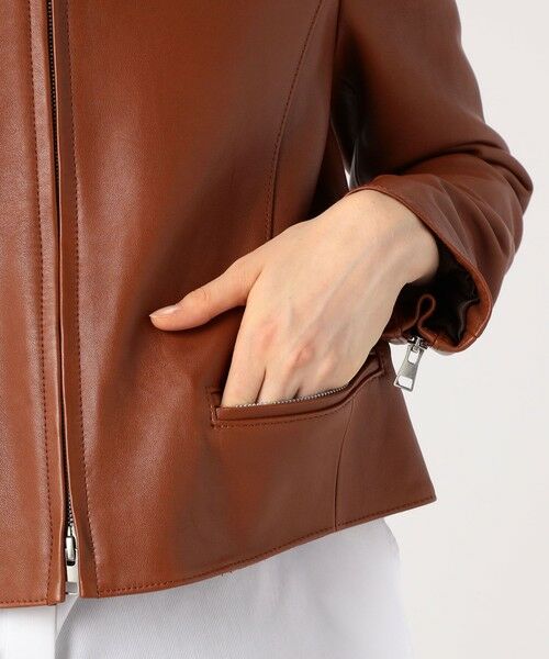 ラムレザー ジップアップブルゾン （レザーブルゾン・ジャケット