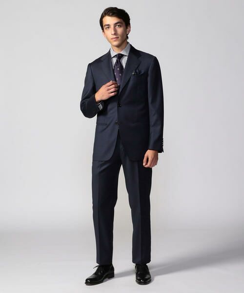 セール】 Super170'sウール シングルブレステッド3Bスーツ Loro Piana