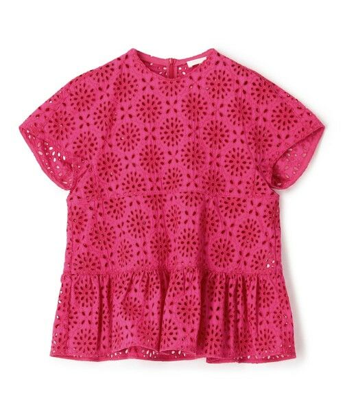 セール】 サークルフラワーエンブロイダリー ティアードブラウス