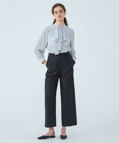 セール】 クリアデシン フリルボウタイブラウス （シャツ・ブラウス