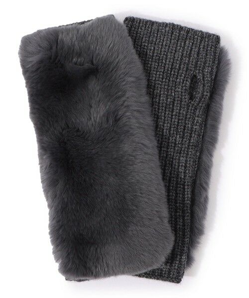 セール】 YVES SALOMON レッキスファーコンビグローブ （手袋