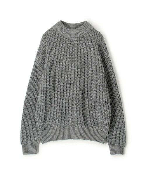 CABaN コットンカシミヤワッフル モックネックプルオーバー （ニット