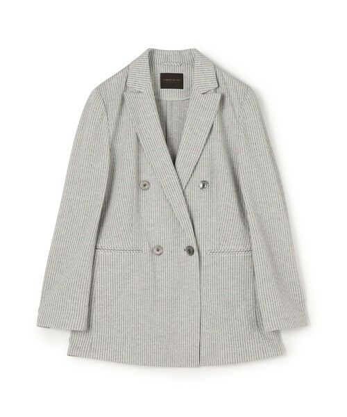 シルキーサッカー ダブルブレストライトジャケット （テーラード